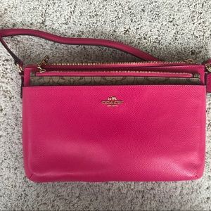 NWOT small pink Coach crossbody, authentic